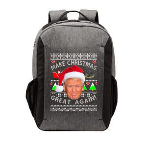 Make Christmas Great Again! Donald Trump Ugly Christmas Sweater Vector Backpack