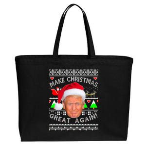 Make Christmas Great Again! Donald Trump Ugly Christmas Sweater Cotton Canvas Jumbo Tote