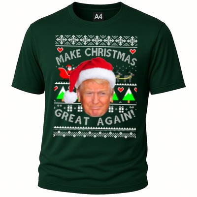 Make Christmas Great Again! Donald Trump Ugly Christmas Sweater Performance Shirt