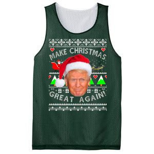 Make Christmas Great Again! Donald Trump Ugly Christmas Sweater Mesh Reversible Basketball Jersey Tank