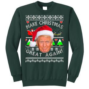 Make Christmas Great Again! Donald Trump Ugly Christmas Sweater Tall Sweatshirt