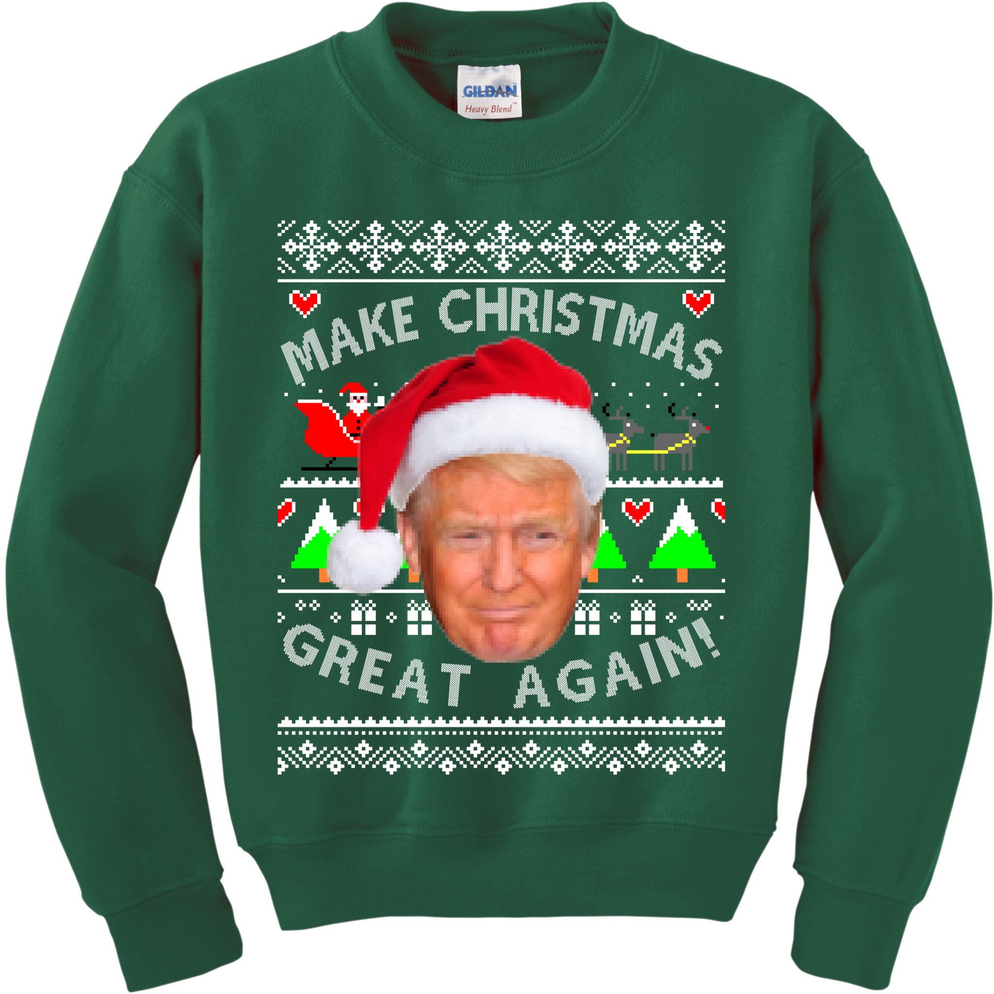 Make Christmas Great Again! Donald Trump Ugly Christmas Sweater Kids Sweatshirt