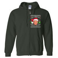 Make Christmas Great Again! Donald Trump Ugly Christmas Sweater Full Zip Hoodie