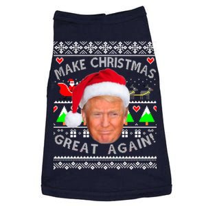 Make Christmas Great Again! Donald Trump Ugly Christmas Sweater Doggie Tank