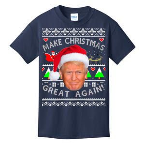 Make Christmas Great Again! Donald Trump Ugly Christmas Sweater Kids T-Shirt