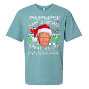 Make Christmas Great Again! Donald Trump Ugly Christmas Sweater Sueded Cloud Jersey T-Shirt