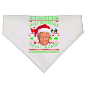 Make Christmas Great Again! Donald Trump Ugly Christmas Sweater USA-Made Doggie Bandana