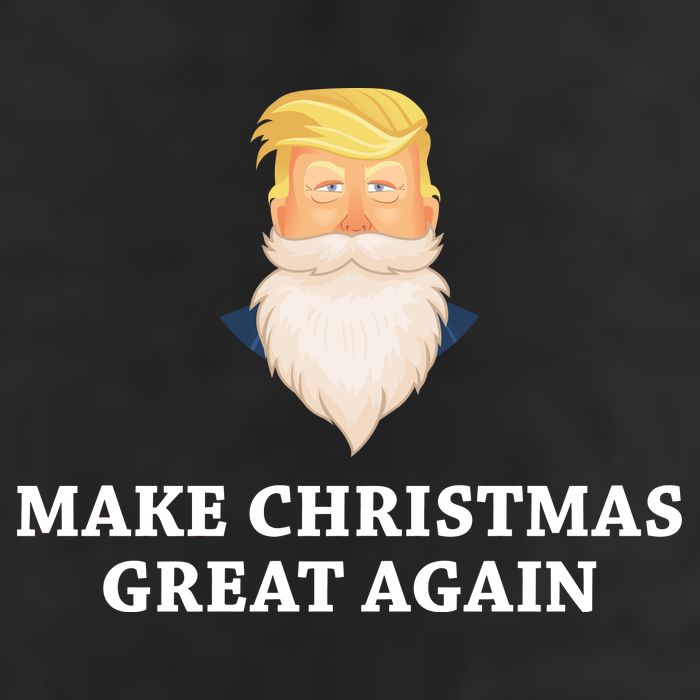 Make Christmas Great Again Santa Beard Trump 7 Panel Mesh Trucker Snapback Hat