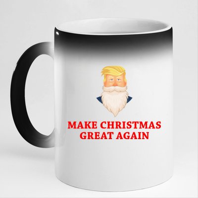 Make Christmas Great Again Santa Beard Trump 11oz Black Color Changing Mug