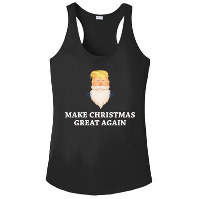 Make Christmas Great Again Santa Beard Trump Ladies PosiCharge Competitor Racerback Tank