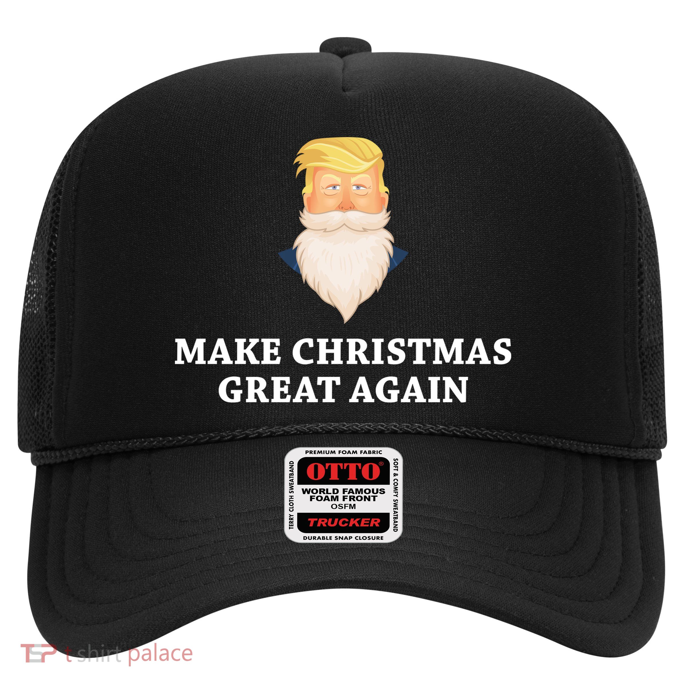 Make Christmas Great Again Santa Beard Trump Trucker Hat