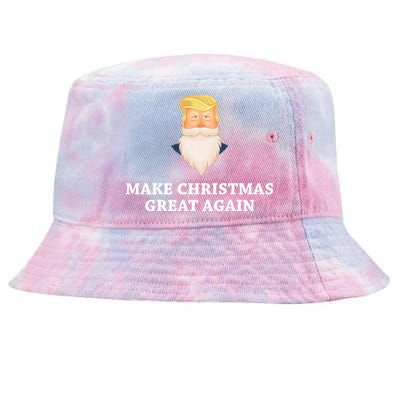 Make Christmas Great Again Santa Beard Trump Tie-Dyed Bucket Hat