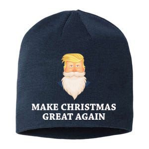 Make Christmas Great Again Santa Beard Trump Sustainable Beanie