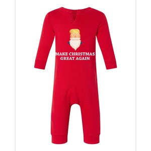 Make Christmas Great Again Santa Beard Trump Infant Fleece One Piece