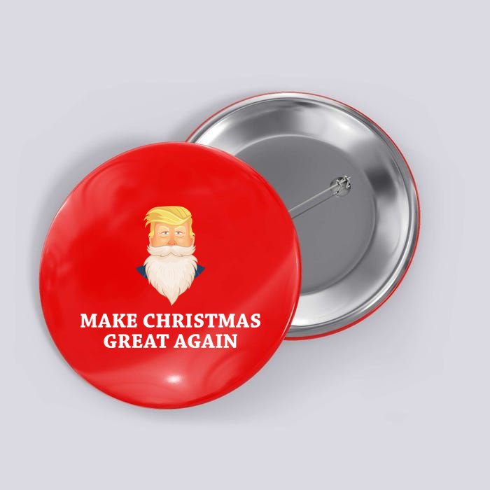 Make Christmas Great Again Santa Beard Trump Button