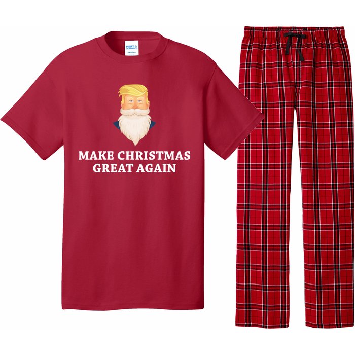 Make Christmas Great Again Santa Beard Trump Pajama Set