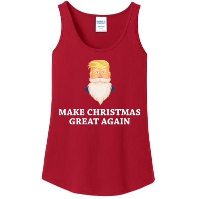 Make Christmas Great Again Santa Beard Trump Ladies Essential Tank