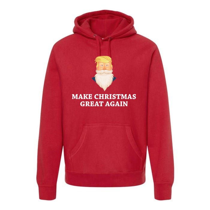 Make Christmas Great Again Santa Beard Trump Premium Hoodie