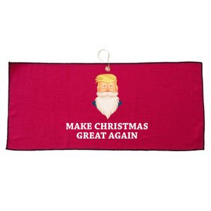 Make Christmas Great Again Santa Beard Trump Large Microfiber Waffle Golf Towel