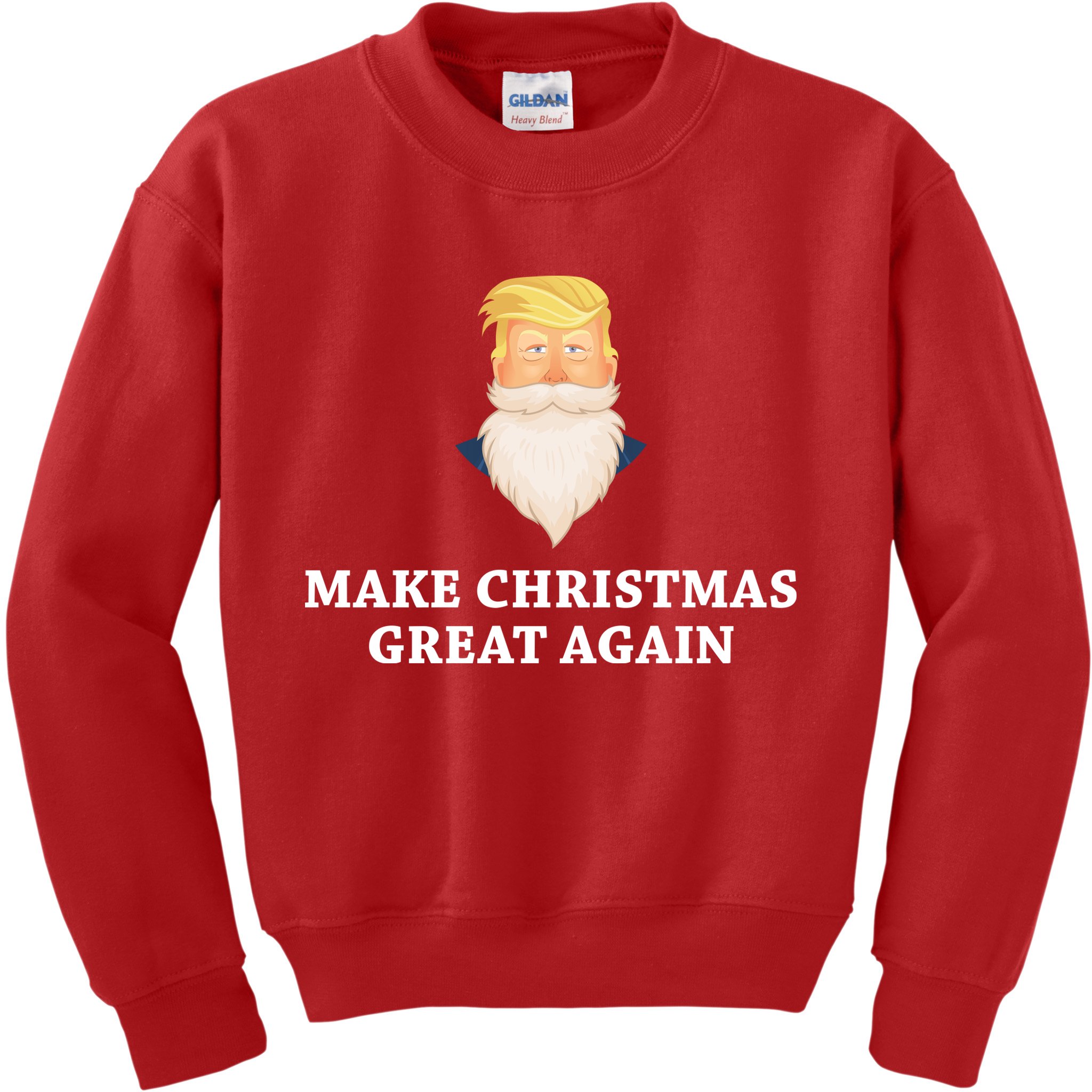 Make Christmas Great Again Santa Beard Trump Kids Sweatshirt