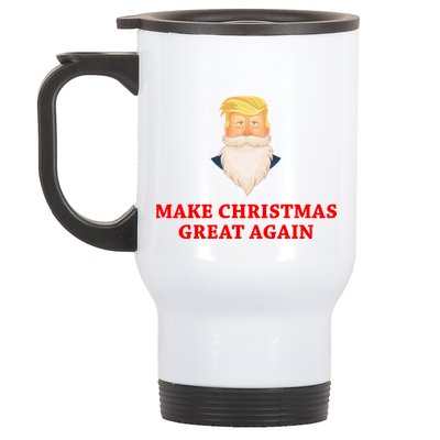 Make Christmas Great Again Santa Beard Trump Stainless Steel Travel Mug