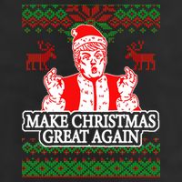 Make Christmas Great Again Santa Trump Ugly 7 Panel Mesh Trucker Snapback Hat