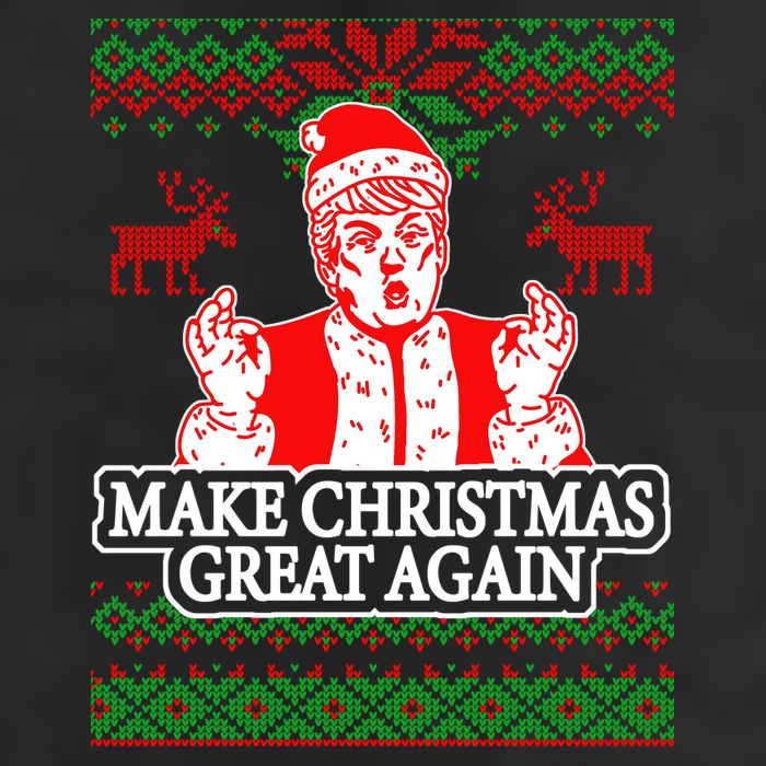 Make Christmas Great Again Santa Trump Ugly 7 Panel Mesh Trucker Snapback Hat