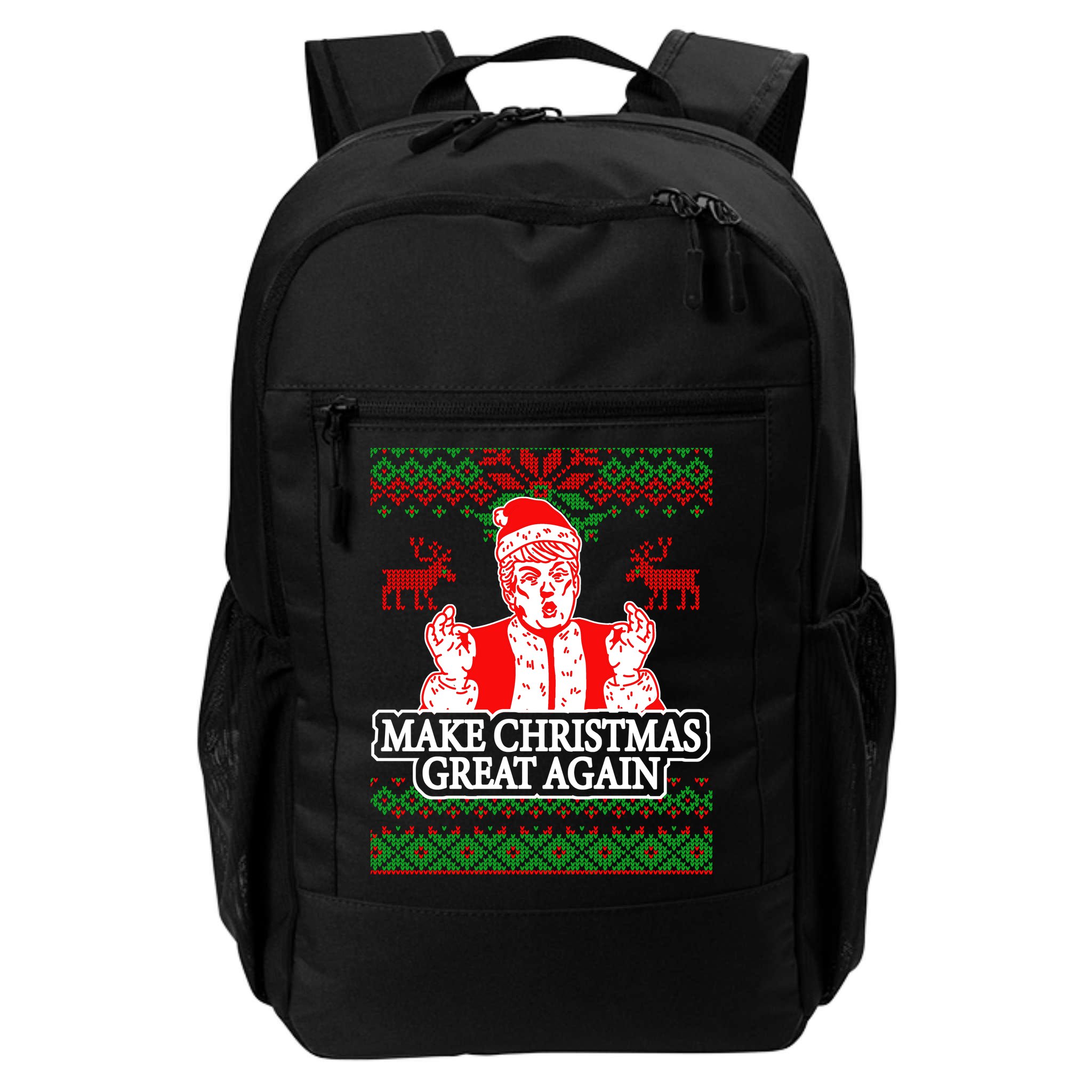 Make Christmas Great Again Santa Trump Ugly Backpack