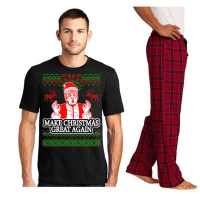 Make Christmas Great Again Santa Trump Ugly Pajama Set