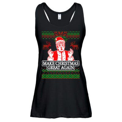 Make Christmas Great Again Santa Trump Ugly Ladies Essential Flowy Tank