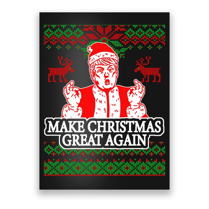 Make Christmas Great Again Santa Trump Ugly Poster
