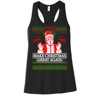 Make Christmas Great Again Santa Trump Ugly Women's Racerback Tank