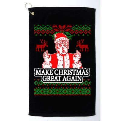 Make Christmas Great Again Santa Trump Ugly Golf Towel