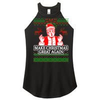 Make Christmas Great Again Santa Trump Ugly Women's Perfect Tri Rocker Tank