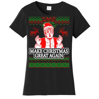 Make Christmas Great Again Santa Trump Ugly Women's T-Shirt