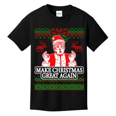 Make Christmas Great Again Santa Trump Ugly Kids T-Shirt