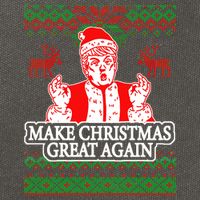 Make Christmas Great Again Santa Trump Ugly Cotton Canvas Backpack