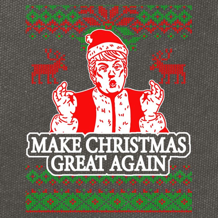 Make Christmas Great Again Santa Trump Ugly Cotton Canvas Backpack