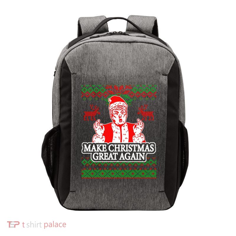 Make Christmas Great Again Santa Trump Ugly Vector Backpack
