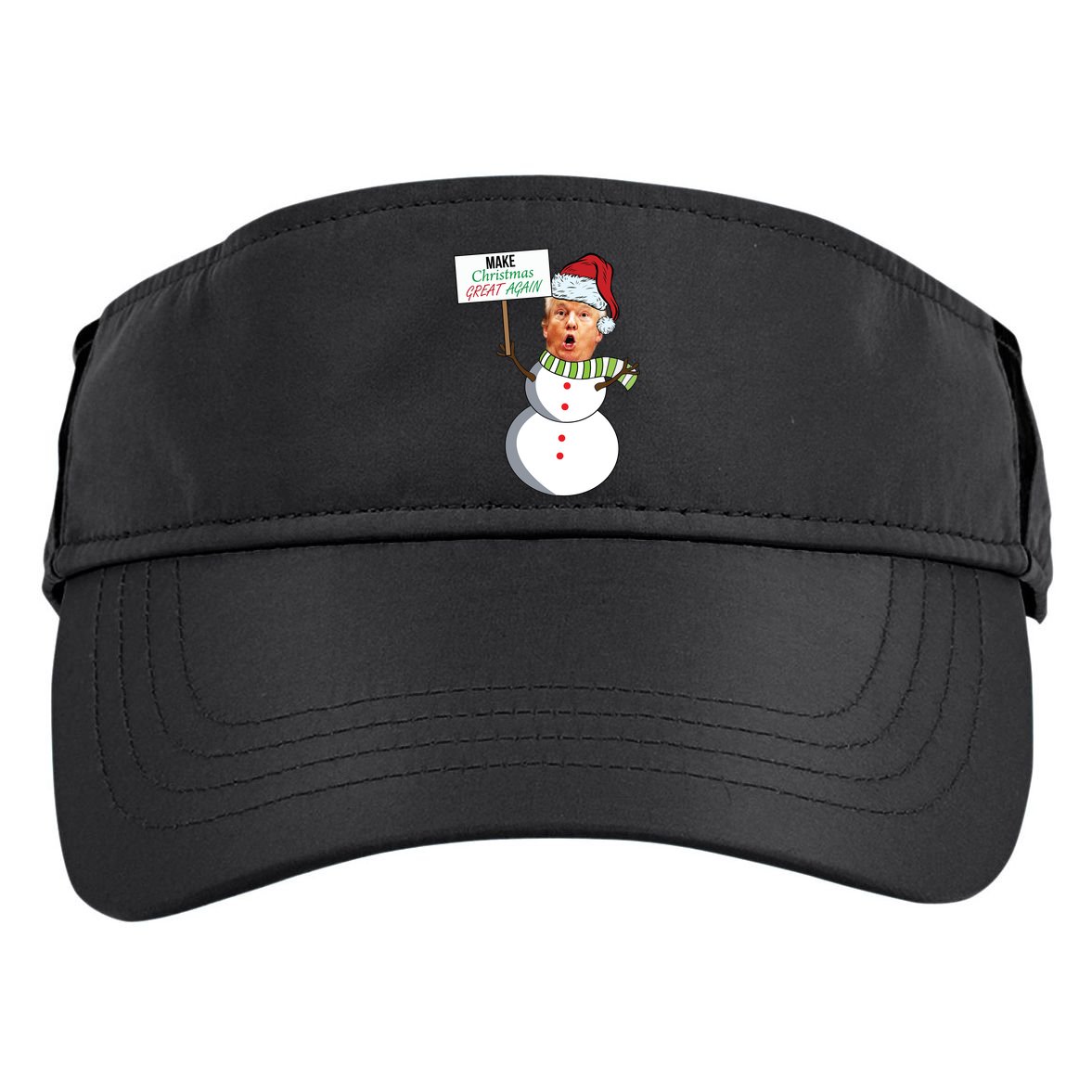 Make Christmas Great Again Trump Snowman Adult Drive Performance Visor