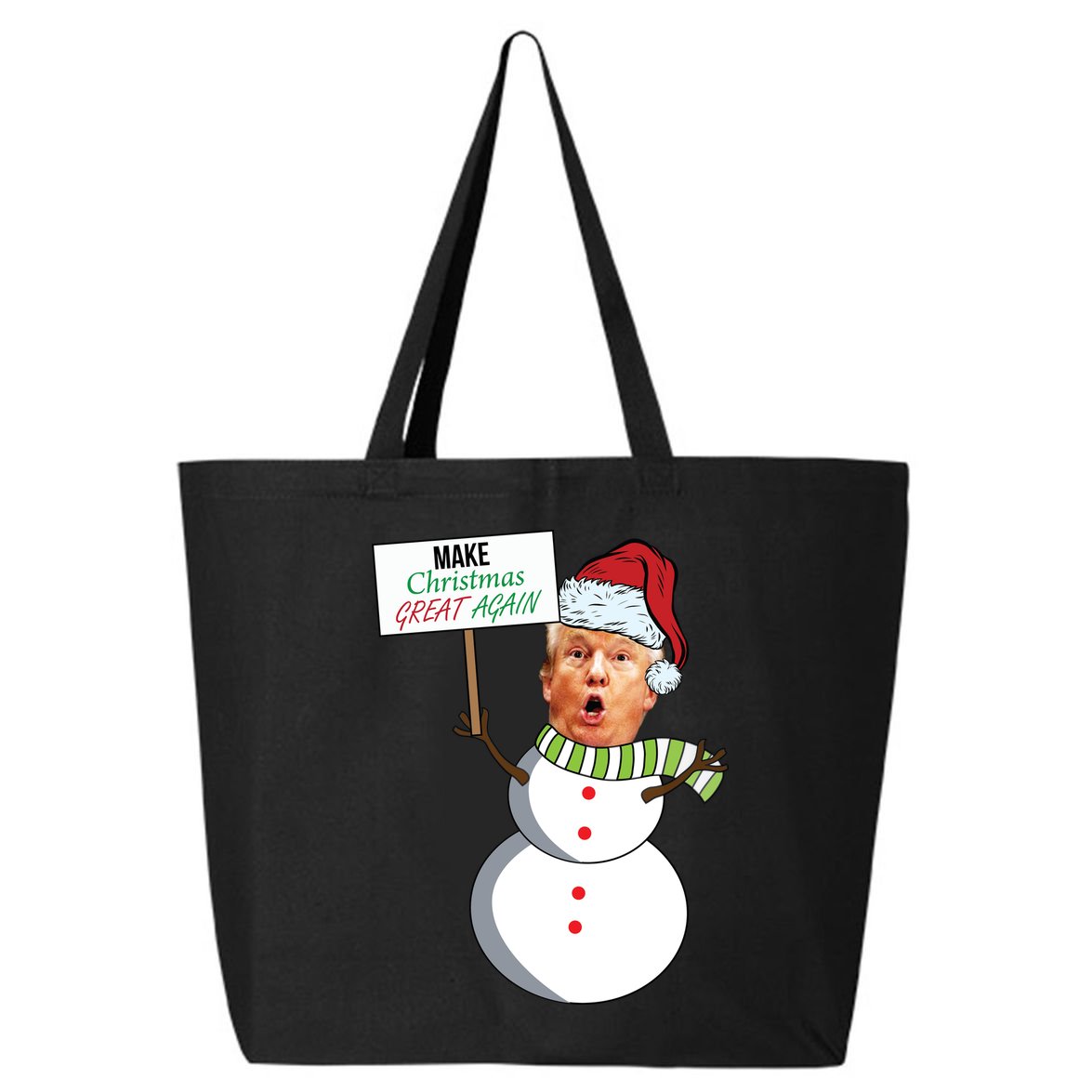 Make Christmas Great Again Trump Snowman 25L Jumbo Tote