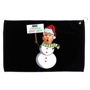 Make Christmas Great Again Trump Snowman Grommeted Golf Towel