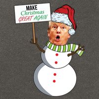 Make Christmas Great Again Trump Snowman Cotton Canvas Backpack