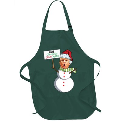 Make Christmas Great Again Trump Snowman Apron