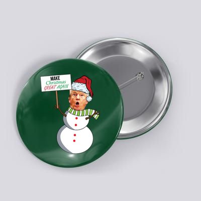 Make Christmas Great Again Trump Snowman Button