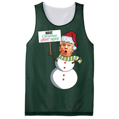 Make Christmas Great Again Trump Snowman Mesh Reversible Basketball Jersey Tank