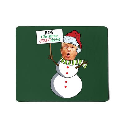 Make Christmas Great Again Trump Snowman Mousepad