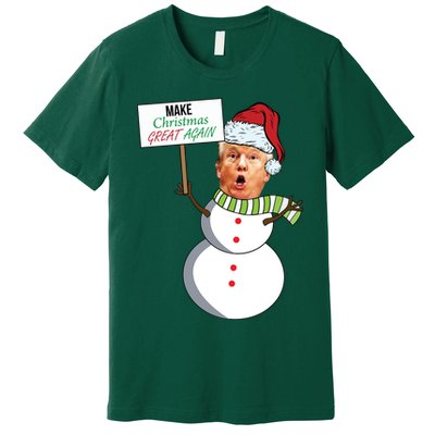 Make Christmas Great Again Trump Snowman Premium T-Shirt