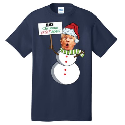 Make Christmas Great Again Trump Snowman Tall T-Shirt