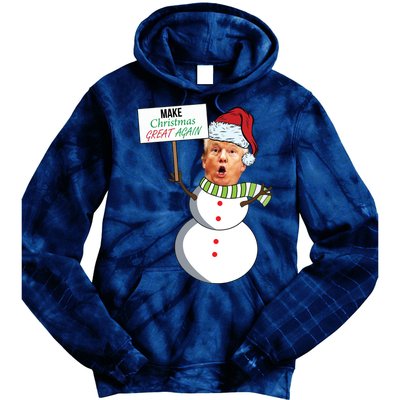 Make Christmas Great Again Trump Snowman Tie Dye Hoodie